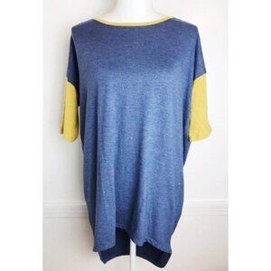 Lularoe • Blue and Yellow Irma Tee